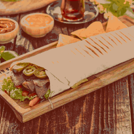 Duży kebab w tortilli